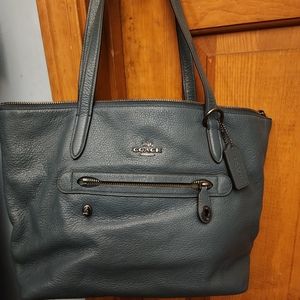 Teal Coach Tote